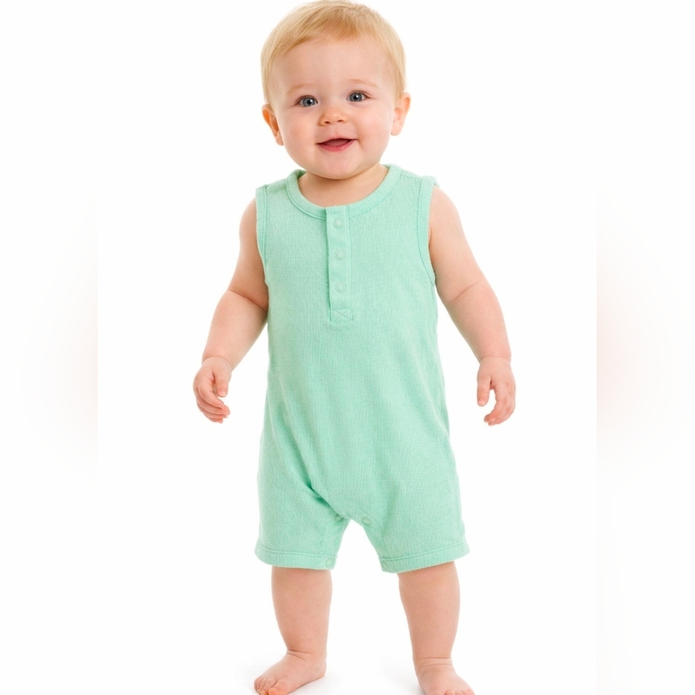Baby PurelySoft Ribbed Romper - Mint Size 3 Months NWT!